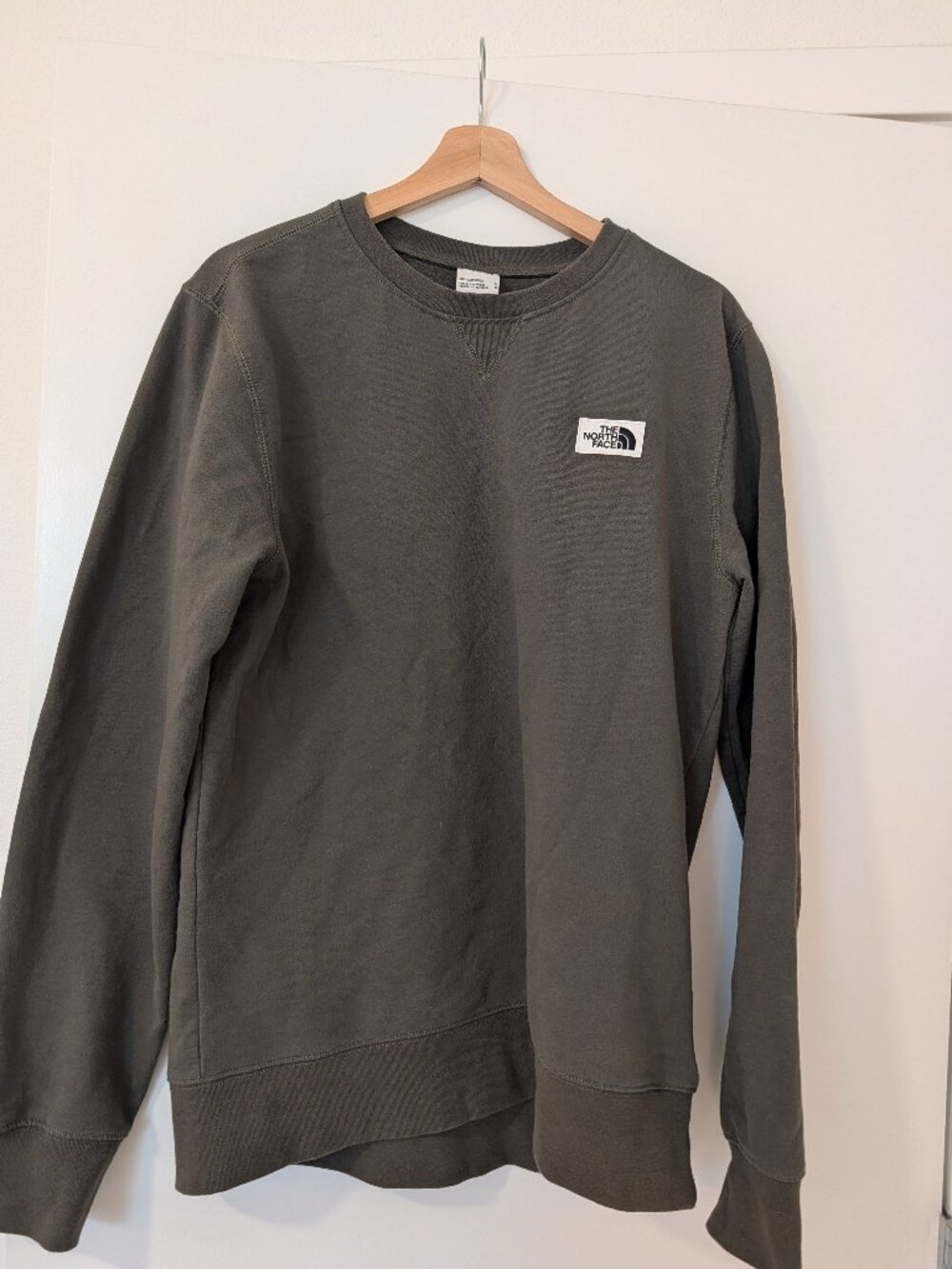 The North Face Heritage Patch Sweatshirt, Olive Drab, Medium